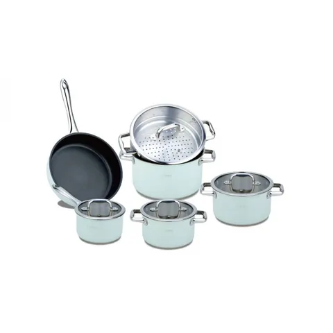 Bộ nồi inox Arber AN05XC 5 chiếc cao cấp - Nồi từ chống dính 304, an toàn cho bếp điện từ, dễ vệ sinh, bền đẹp.