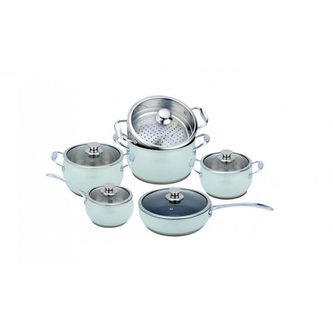 Bộ nồi inox Arber AN06XC cao cấp 5 chiếc, chất liệu thép không gỉ, phù hợp với mọi loại bếp, sang trọng và tiện dụng.