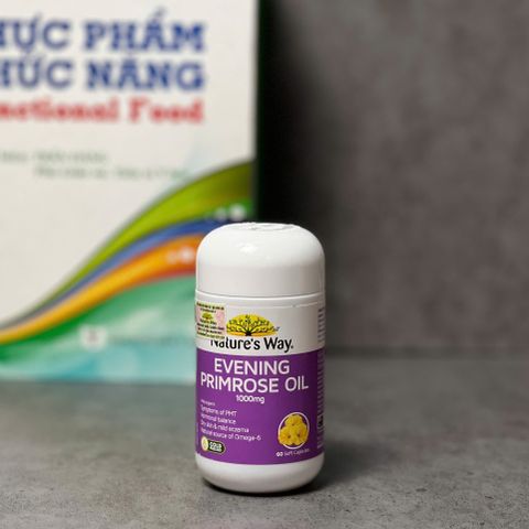 Viên Uống Hỗ Trợ Da Và Nội Tiết Nature’s Way Evening Primrose Oil 1000mg - Giúp Cân Bằng Nội Tiết Tố Nữ, 60 Viên Hỗ Trợ Sức Khỏe Tổng Quát