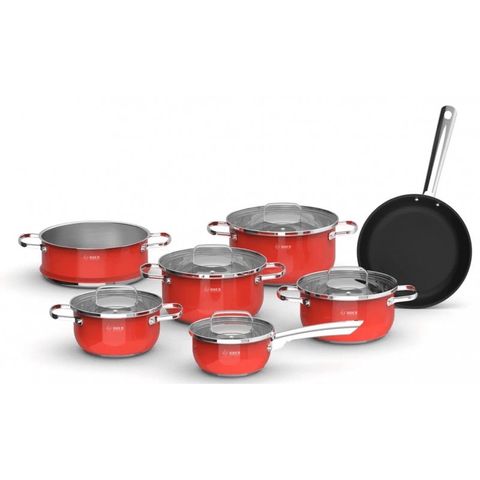 Bộ Nồi Inox Cao Cấp Arber AB GARNET 7 Chiếc - Chống Dính Xylan Plus, Sử Dụng Được Trên Tất Cả Các Loại Bếp