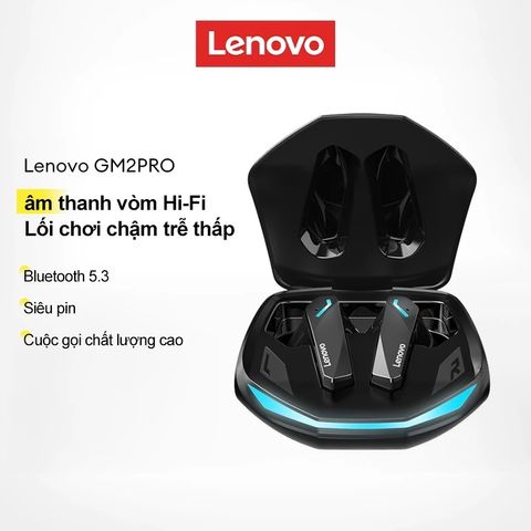 Tai Nghe Bluetooth Không Dây Lenovo GM2 PRO - Chơi Game, Độ Trễ Thấp, Âm Thanh Chất Lượng Cao, Thiết Kế Thoải Mái