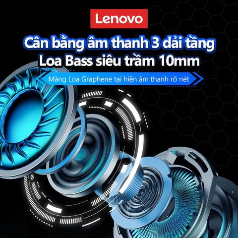 Tai Nghe Không Dây Bluetooth 5.3 Lenovo GM2 PRO - Chất lượng Âm Thanh Cao, Trải Nghiệm Gaming Tối Ưu, Độ Trễ Thấp