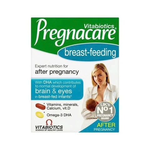 Viên Uống Cho Phụ Nữ Sau Sinh và Cho Con Bú Pregnacare Breast-feeding UK - Bổ Sung Dưỡng Chất Thiết Yếu, Hộp 84 Viên