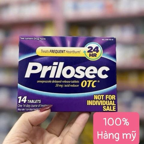 Viên uống Prilosec OTC 20mg 14 viên - Hỗ trợ giảm axit dạ dày, ợ nóng, trào ngược hiệu quả 24 giờ, ổn định tiêu hóa