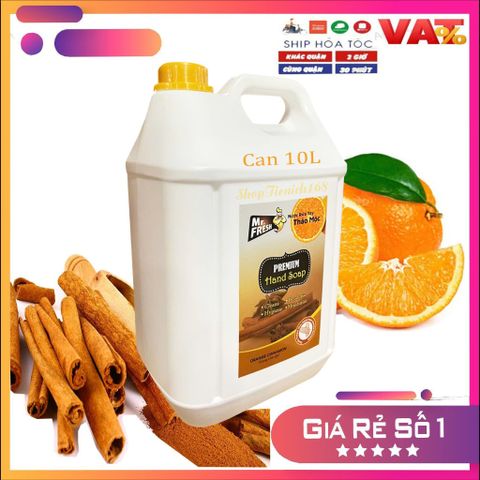 Nước Rửa Tay Kháng Khuẩn Mr.Fresh 10L - Khử Mùi, Làm Sạch Tay, Thích Hợp Cho Nhà Hàng, Khách Sạn, Trường Học, Bệnh Viện