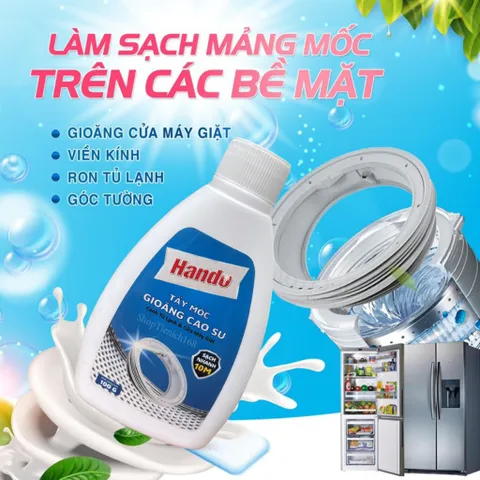 Tẩy Mốc Gioăng Cao Su Hando 100g - Diệt Sạch Nấm Mốc, Khử Mùi, Dễ Dàng Vệ Sinh Bề Mặt Nhựa, Kính, An Toàn Cho Gia Đình