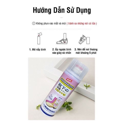 Chai Xịt Khử Mùi Giày Nano Bạc 300ml Hando - Diệt Khuẩn, Ngăn Ngừa Hôi Chân, Lưu Hương 24h, Hương Bạc Hà, Chanh Sả, Gỗ Đàn Hương