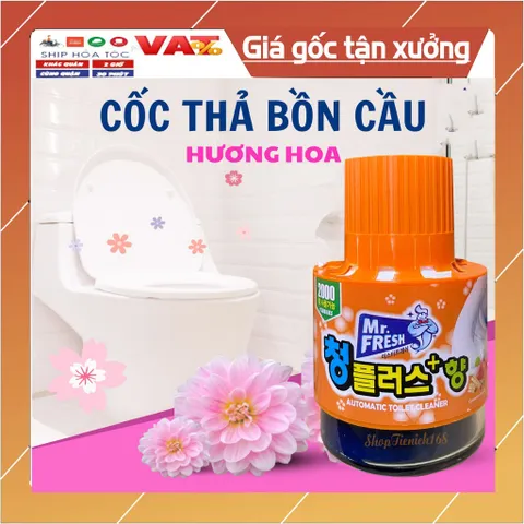 Cốc Tẩy Bồn Cầu Mr.Fresh 180g Hương Quế Táo - Khử Mùi, Diệt Khuẩn, Giữ Sạch Bồn Cầu, Tiện Lợi Cho Gia Đình, Xuất Xứ Hàn Quốc