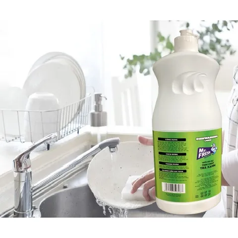 Nước Rửa Bát Hữu Cơ MR.FRESH Tinh Dầu Quế 820ML - Khử Mùi, Diệt Khuẩn, Giữ Ẩm Da Tay, An Toàn Cho Sức Khỏe