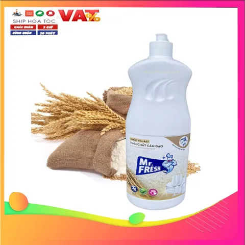 Nước Rửa Bát Hữu Cơ MR.FRESH Tinh Dầu Quế 820ML - Khử Mùi, Diệt Khuẩn, Giữ Ẩm Da Tay, An Toàn Cho Sức Khỏe