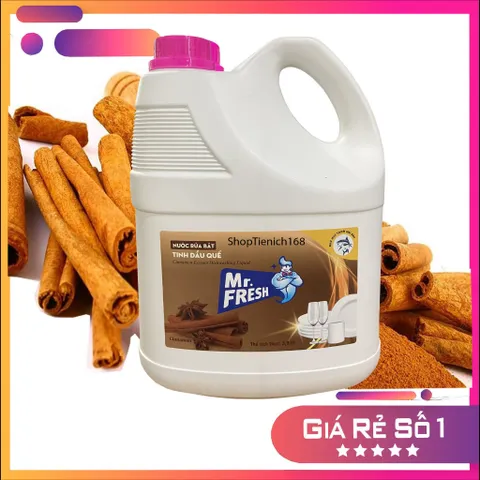 Nước Rửa Chén Đậm Đặc An Toàn Mr Fresh 3,8L - Rửa Sạch Không Hương, Thân Thiện Với Môi Trường, Tiết Kiệm Chi Phí