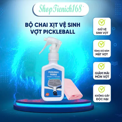 Chai Xịt Vệ Sinh Mặt Vợt Pickleball An Toàn - Bao Gồm Khăn Lau, Duy Trì Bóng Đá, Ngăn Ngừa Vi Khuẩn, Dụng Cụ Thể Thao Unisex