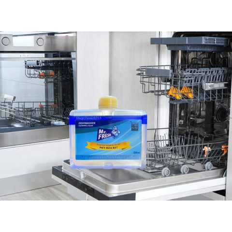 Dung dịch vệ sinh máy rửa bát Mr.Fresh 250ml - Làm sạch sâu vôi và chất béo, hương cam quýt, an toàn cho máy rửa chén Hàn Quốc