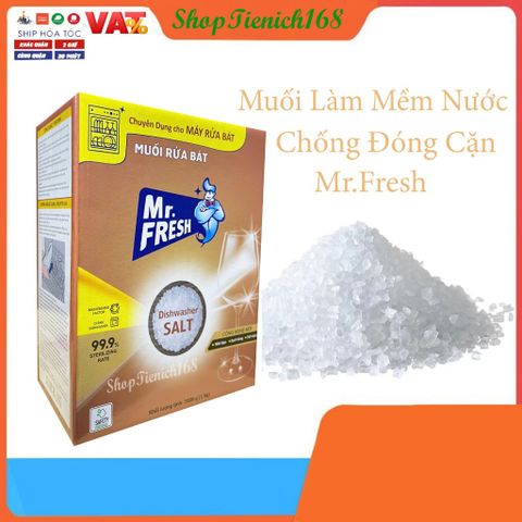 Muối Rửa Bát MR.FRESH 1000G - Bảo Vệ Máy Rửa Bát, Làm Mềm Nước, Chống Đóng Cặn - Dùng Cho Bosch, Siemens, Electrolux