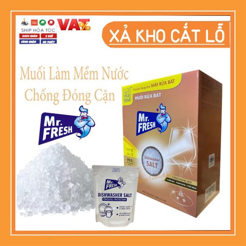 Muối Rửa Bát MR.FRESH 1000G - Bảo Vệ Máy Rửa Bát, Làm Mềm Nước, Chống Đóng Cặn - Dùng Cho Bosch, Siemens, Electrolux