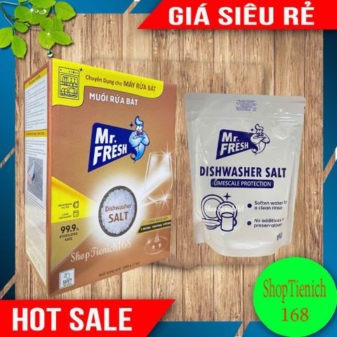 Muối Rửa Bát MR.FRESH 1000G - Bảo Vệ Máy Rửa Bát, Làm Mềm Nước, Chống Đóng Cặn - Dùng Cho Bosch, Siemens, Electrolux
