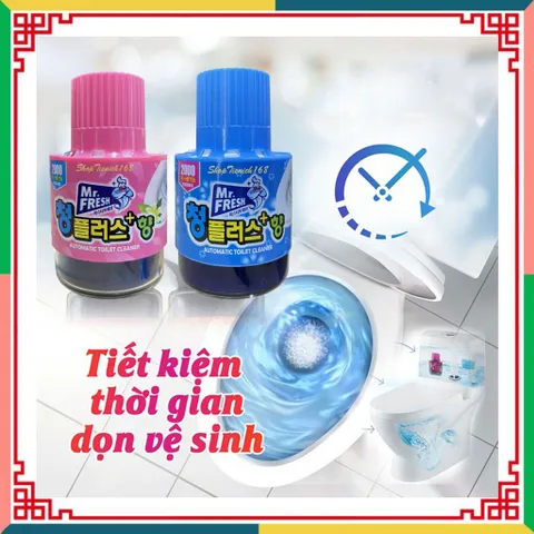 Chai thả bồn cầu diệt khuẩn tự động Mr.Fresh Hàn Quốc 180g - Khử mùi, làm sạch, giữ bồn cầu thơm mát, tiện lợi cho gia đình
