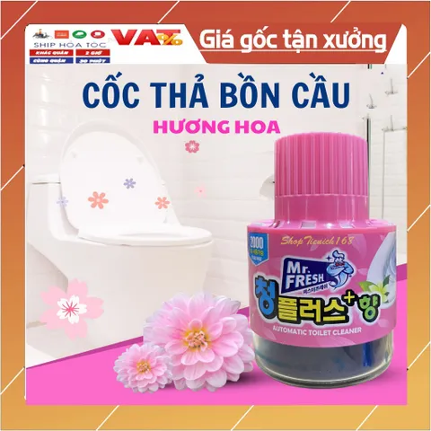 Chai thả bồn cầu diệt khuẩn tự động Mr.Fresh Hàn Quốc 180g - Khử mùi, làm sạch, giữ bồn cầu thơm mát, tiện lợi cho gia đình
