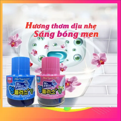 Chai thả bồn cầu diệt khuẩn tự động Mr.Fresh Hàn Quốc 180g - Khử mùi, làm sạch, giữ bồn cầu thơm mát, tiện lợi cho gia đình