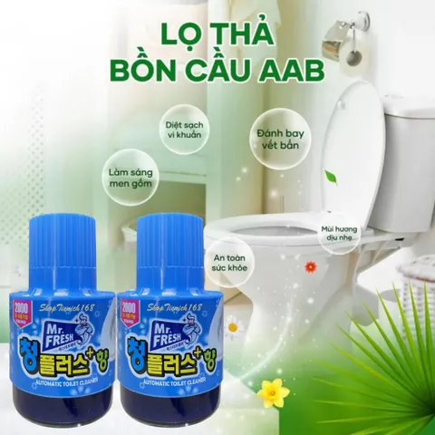 Chai thả bồn cầu diệt khuẩn tự động Mr.Fresh Hàn Quốc 180g - Khử mùi, làm sạch, giữ bồn cầu thơm mát, tiện lợi cho gia đình