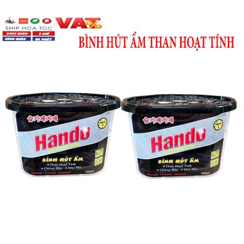 Bình Hút Ẩm Hando 450ml - Than Hoạt Tính Khử Mùi Ẩm Mốc Cho Tủ Quần Áo, Tủ Giày, Tủ Bếp - Giải Pháp Giữ Đồ Đạc Khô Ráo