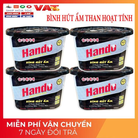 Bình Hút Ẩm Hando 450ml - Than Hoạt Tính Khử Mùi Ẩm Mốc Cho Tủ Quần Áo, Tủ Giày, Tủ Bếp - Giải Pháp Giữ Đồ Đạc Khô Ráo