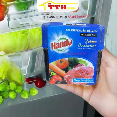 Gel khử khuẩn tủ lạnh Hando 150g - Khử mùi hôi và vi khuẩn, giữ thực phẩm tươi ngon, an toàn cho sức khỏe gia đình