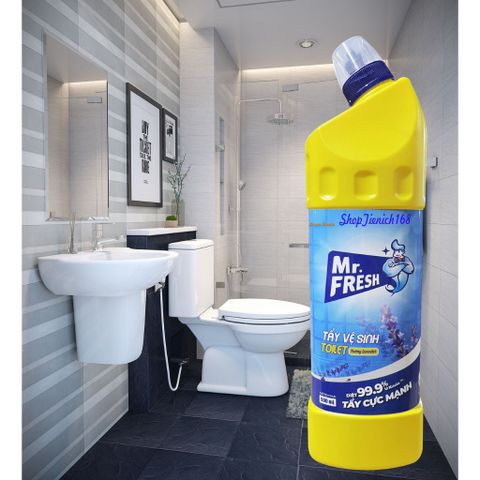 Chai Tẩy Vệ Sinh Toilet Hương Lavender Mr.Fresh 900ml - Tẩy Sạch, Diệt Khuẩn, An Toàn cho Bề Mặt Nhà Tắm