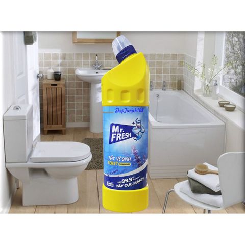 Chai Tẩy Vệ Sinh Toilet Hương Lavender Mr.Fresh 900ml - Tẩy Sạch, Diệt Khuẩn, An Toàn cho Bề Mặt Nhà Tắm