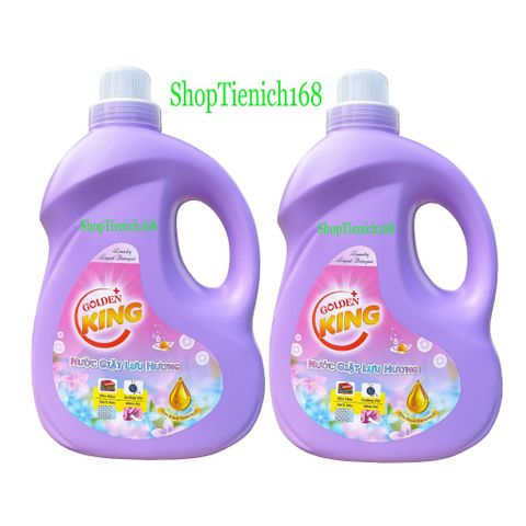 Nước Giặt Lưu Hương GOLDENKING 3.2L - Hương Quyến Rũ Nồng Nàn, Sảng Khoái Thơm Ngát, Giặt Sạch Vượt Trội Cho Quần Áo Mềm Mại