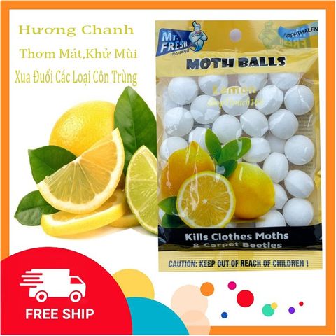 Túi Thơm Long Não Mr.Fresh Hương Chanh 120g - Khử Mùi, Đuổi Gián, Côn Trùng An Toàn Cho Nhà Cửa