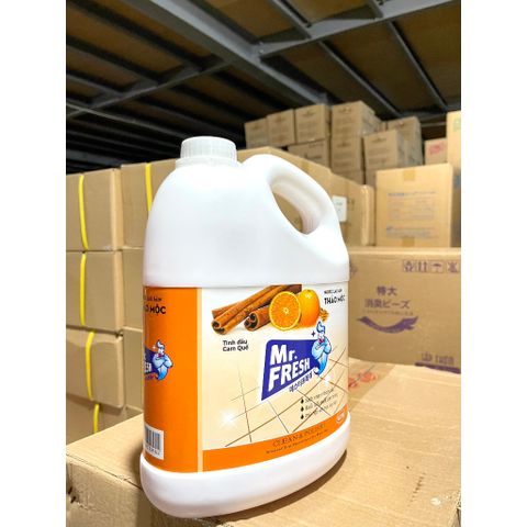Nước Lau Sàn Diệt Khuẩn Mr.Fresh 4,2L Hương Cam Quế - Sạch Sẽ, Thơm Mát, Chống Vi Khuẩn Cho Nhà Cửa Sạch Đẹp