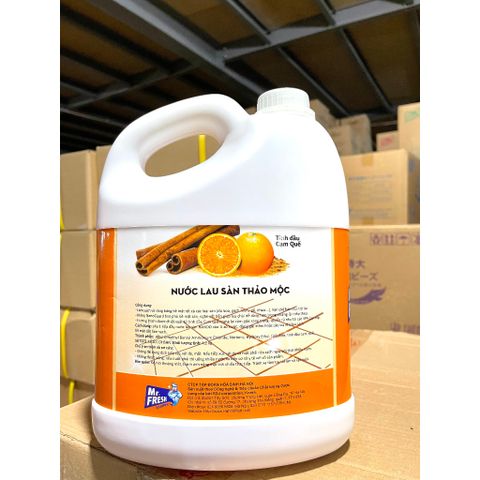 Nước Lau Sàn Diệt Khuẩn Mr.Fresh 4,2L Hương Cam Quế - Sạch Sẽ, Thơm Mát, Chống Vi Khuẩn Cho Nhà Cửa Sạch Đẹp