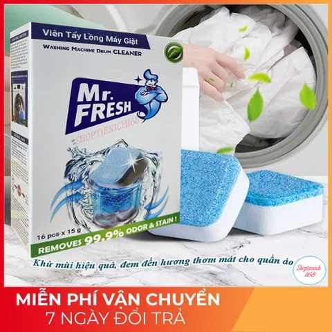 Viên Tẩy Lồng Máy Giặt - Vệ Sinh Diệt Khuẩn, Làm Sạch Cặn Bẩn, Giúp Lồng Giặt Thơm Tho, An Toàn Cho Máy Giặt Tại Nhà