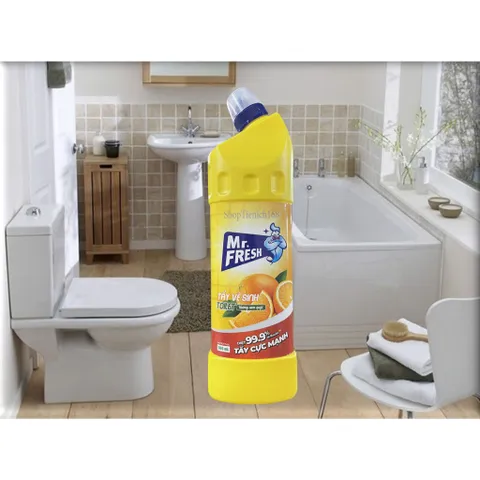 Chai tẩy vệ sinh toilet đậm đặc Mr.Fresh 900ml - Hương chanh sả & cam quýt, diệt khuẩn 99.9%, an toàn cho bề mặt sử dụng