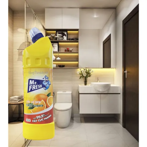 Chai tẩy vệ sinh toilet đậm đặc Mr.Fresh 900ml - Hương chanh sả & cam quýt, diệt khuẩn 99.9%, an toàn cho bề mặt sử dụng