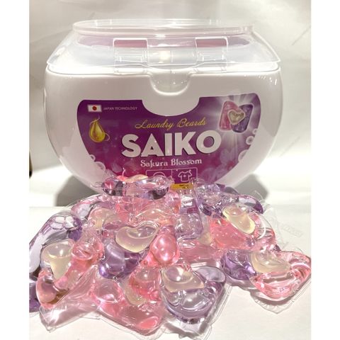 Viên Giặt Siêu Đậm Đặc SAIKO 45 Viên Hương Sakura - Giặt Sạch, Làm Mềm, Lưu Hương Lâu, Tiện Lợi Cho Gia Đình Bận Rộn