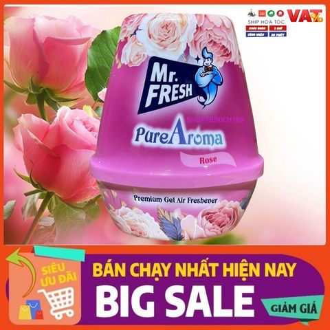 Sáp Thơm Khử Mùi Mr.Fresh 220g - Hương Hoa Hồng Tự Nhiên Cho Phòng Ngủ, Phòng Khách, Ô Tô, 30 Ngày Lưu Hương