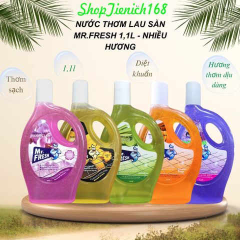 Nước Lau Sàn Mr.fresh 1.1L Diệt Khuẩn, Thơm Ngát Nhiều Hương, Dễ Sử Dụng, Sạch Bóng Mọi Bề Mặt