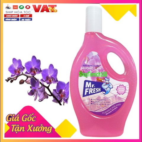 Nước Lau Sàn Khử Khuẩn Mr.fresh 1.1L Hương Lan - Dung Dịch Lau Sàn Thơm Sạch, An Toàn cho Gia Đình