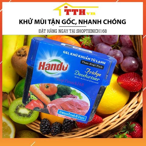 Bộ 2 Gel Khử Mùi Tủ Lạnh Hando 150g - Diệt Khuẩn, Giữ Thực Phẩm Tươi Ngon, An Toàn Cho Gia Đình