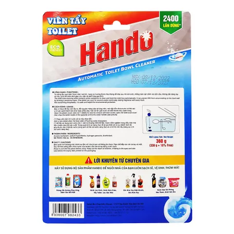 Viên tẩy và khử mùi toilet Hando - Combo 6 viên diệt khuẩn, lưu hương nhẹ nhàng, dễ sử dụng cho bồn cầu sạch sẽ và thơm mát.