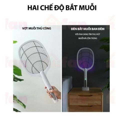 Vợt Muỗi Thông Minh Kiêm Đèn Bắt Muỗi Cao Cấp  - Thiết Bị Bảo Vệ An Toàn Và Hiệu Quả Cho Gia Đình - Pin Sạc 1200mAh, LED Tím Thu Hút Muỗi
