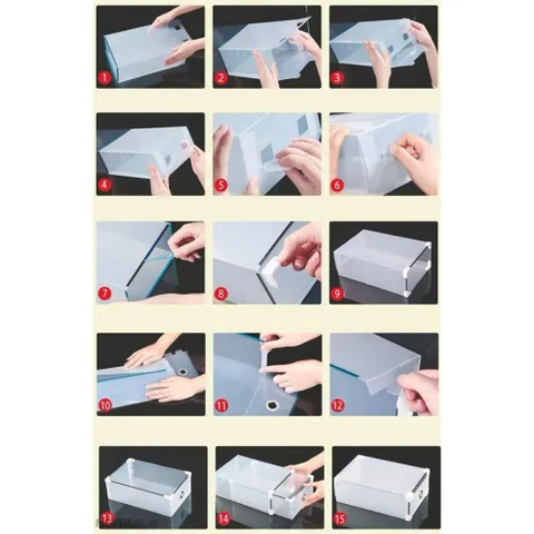 Bộ 2 Hộp Đựng Giày Trong Suốt Viền Kim Loại Cao Cấp - Giải Pháp Bảo Quản Giày Sạch Sẽ và Ngăn Nắp, Kích Thước 31*20*11cm