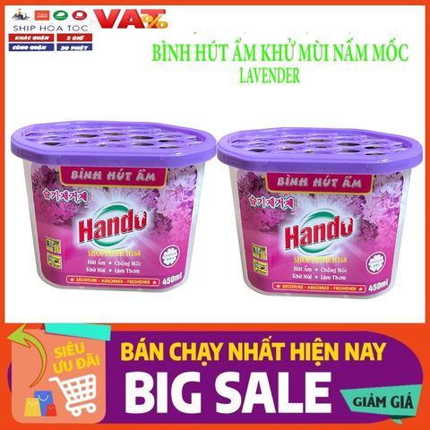 Bộ 4 Bình Hút Ẩm Khử Mùi Hando Lavender 450ml - Giải Pháp Chống Ẩm Mốc Hiệu Quả Cho Ngôi Nhà Bạn