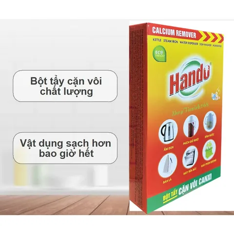 Bột Tẩy Cặn Vôi Ấm Đun Bình Nước Hando - Bộ 2 Hộp Giúp Làm Sạch và Bảo Vệ Sức Khỏe Gia Đình 150g