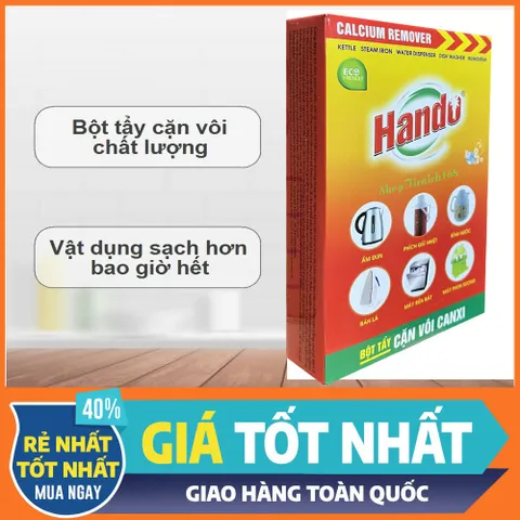 Bột Tẩy Cặn Vôi Ấm Đun Bình Nước Hando - Bộ 2 Hộp Giúp Làm Sạch và Bảo Vệ Sức Khỏe Gia Đình 150g