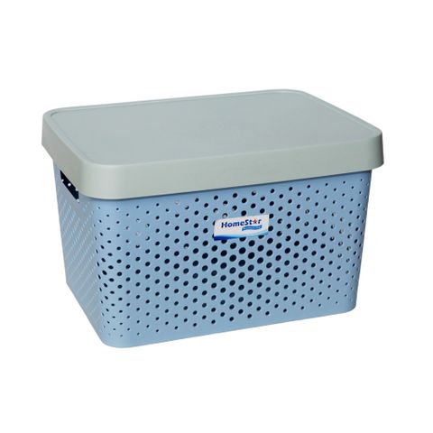 Hộp Nhựa Đựng Đồ Dạng Lưới Tiện Dụng Homestar Size L Màu Xanh - Giải Pháp Sắp Xếp Gọn Gàng Cho Gia Đình, Đồ Chơi, Và Sách Vở