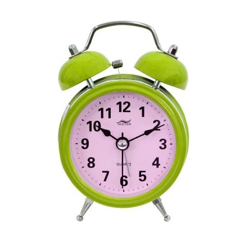 Đồng hồ báo thức để bàn Mini Alarm màu Vàng - Thiết kế xinh xắn, tiện lợi, có đèn xem giờ ban đêm, chuông kêu to, thích hợp trang trí phòng ngủ.