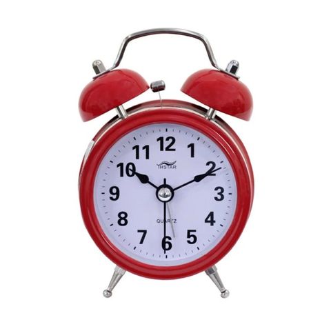 Đồng hồ báo thức để bàn Mini Alarm màu Vàng - Thiết kế xinh xắn, tiện lợi, có đèn xem giờ ban đêm, chuông kêu to, thích hợp trang trí phòng ngủ.